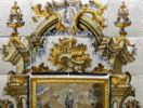 Panel de la Virgen del Pilar entre San Jaime y San Pascual